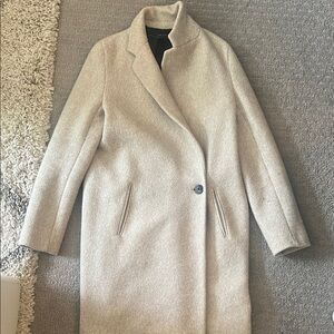 Zara light grey peacoat XS
